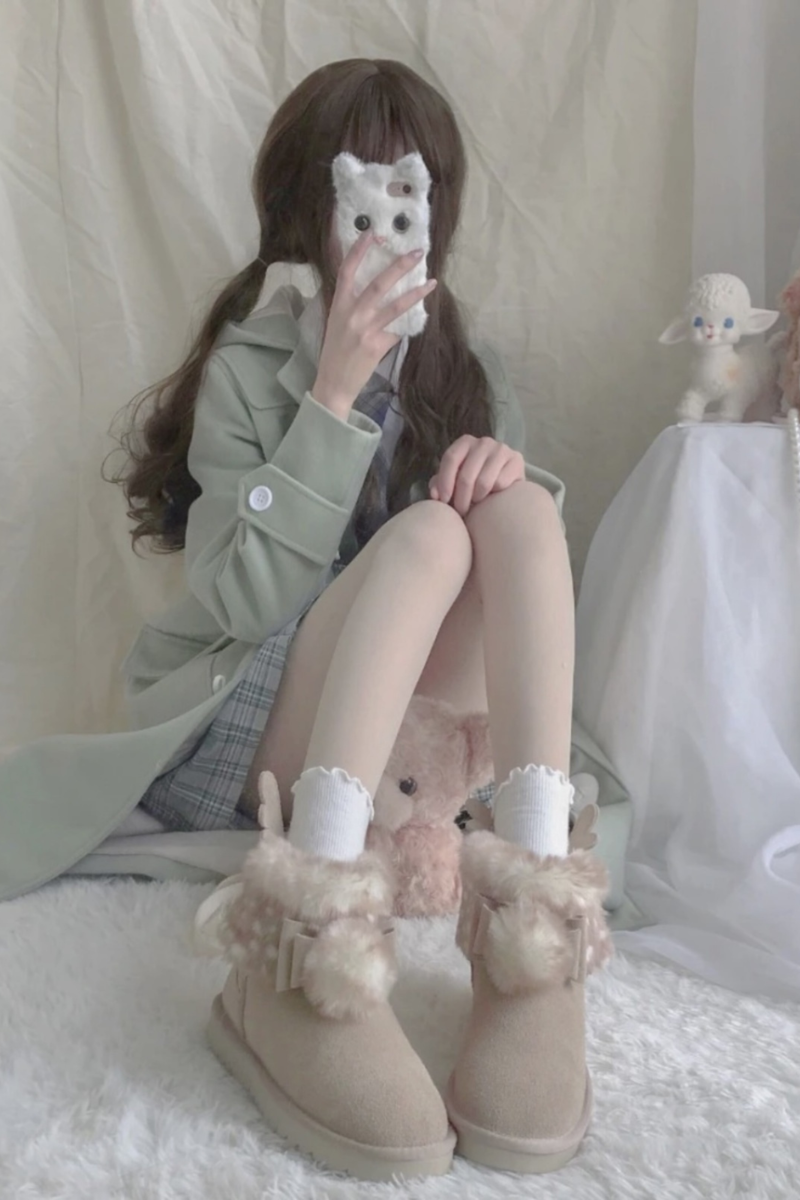 Animal Lolita Fur Boots