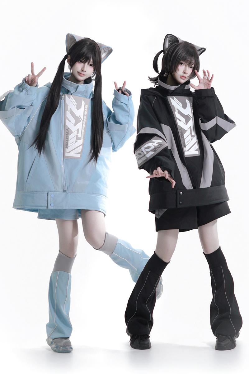 Cyber Loose Jacket + Pants + Leg Warmers + Cat Ear Headband
