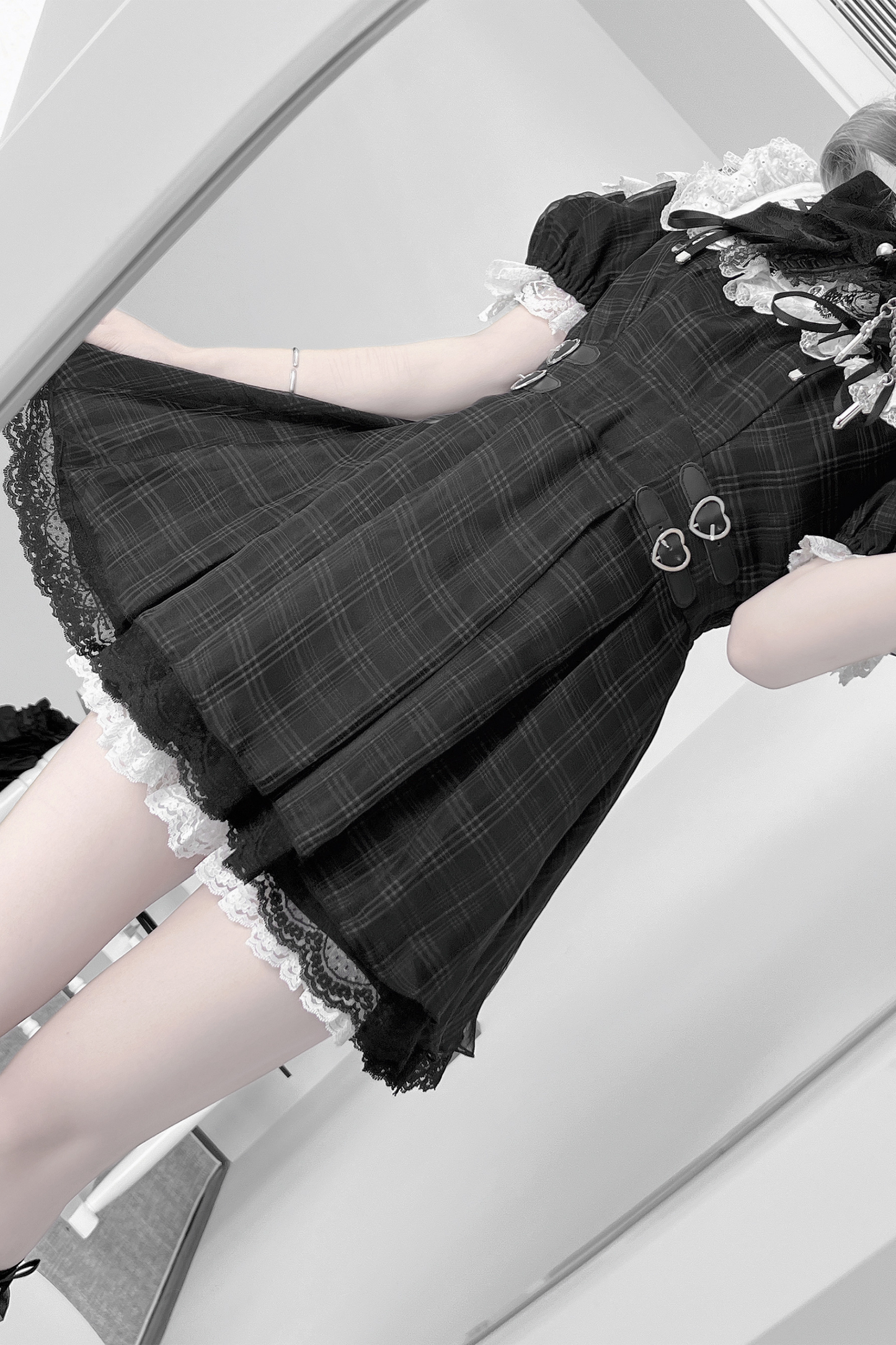 [pre-order] Angel Heart Checkered Dark Kawaii Dress