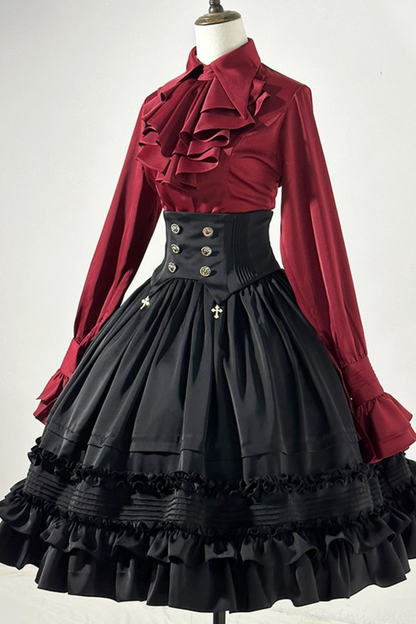[pre-order] Classic Shirt + Ruffled Retro Lolita Skirt