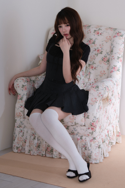 Sweet Pleated Design Dress
