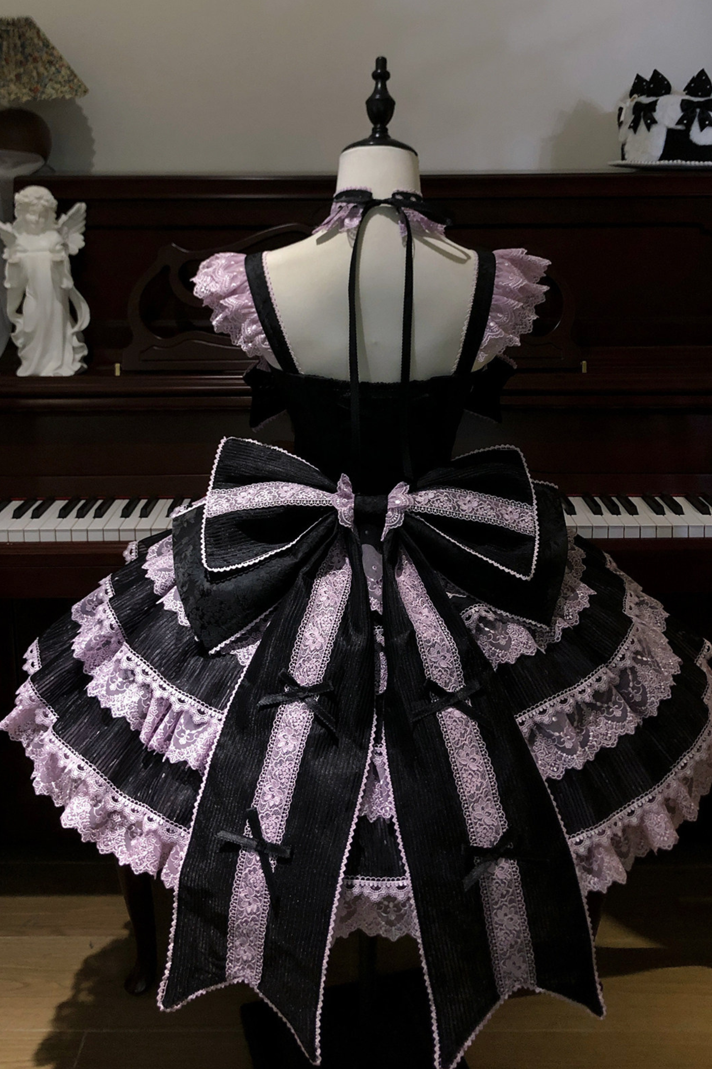 [pre-order] Princess Ballet Tiered Lolita Dress + Headband + Necklace + Sleeves + Tail