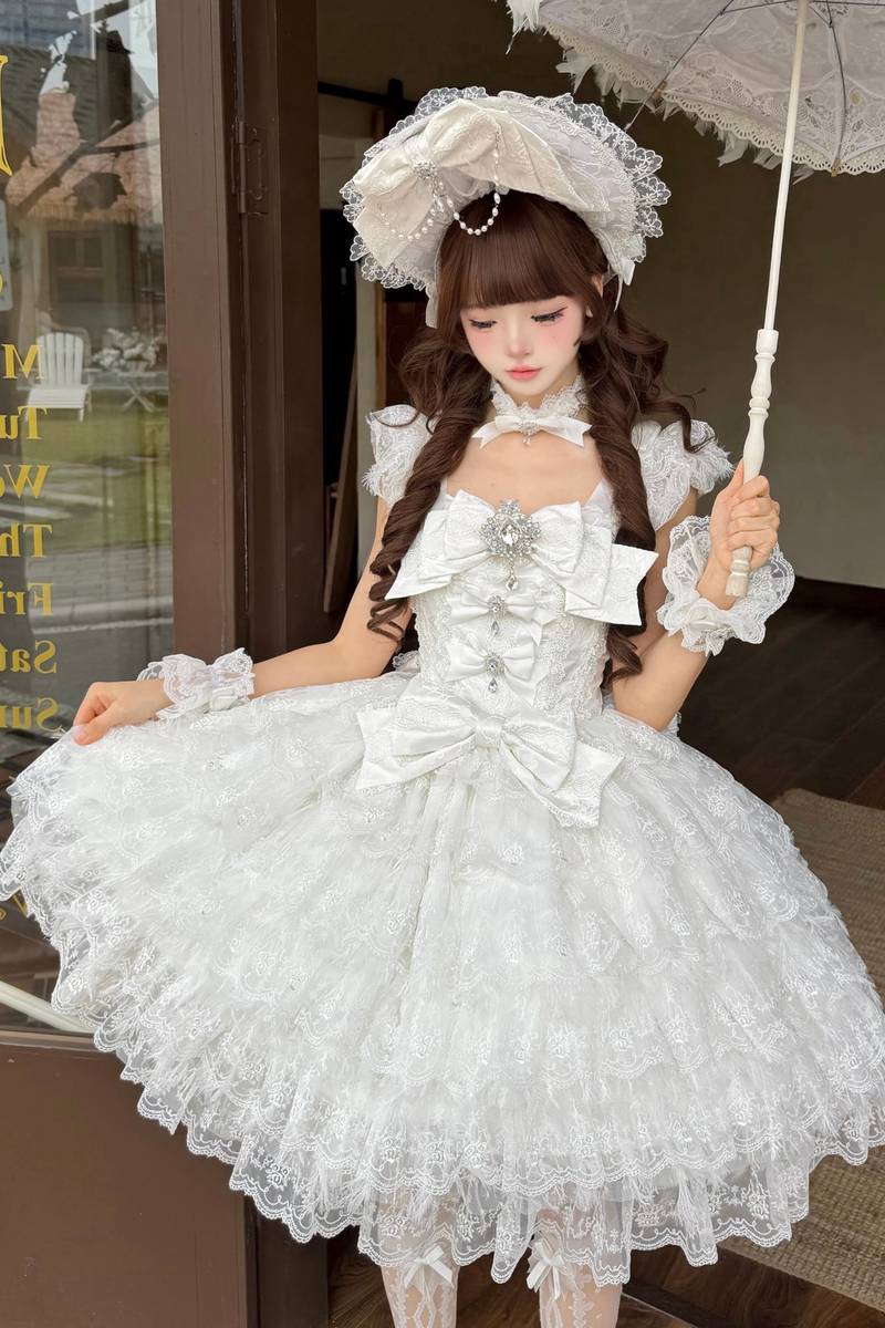 Sugar Lolita Dress + Necklace + Ribbon