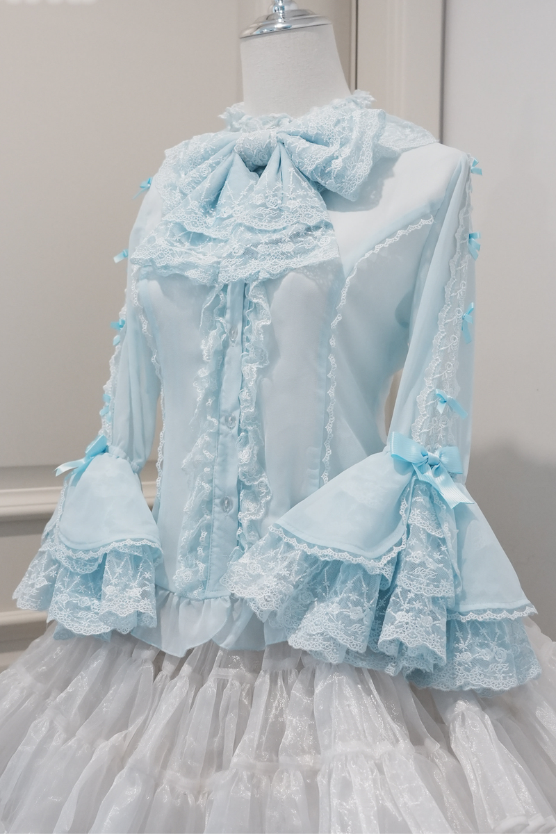 Sweet Ribbon Chiffon Lolita Blouse