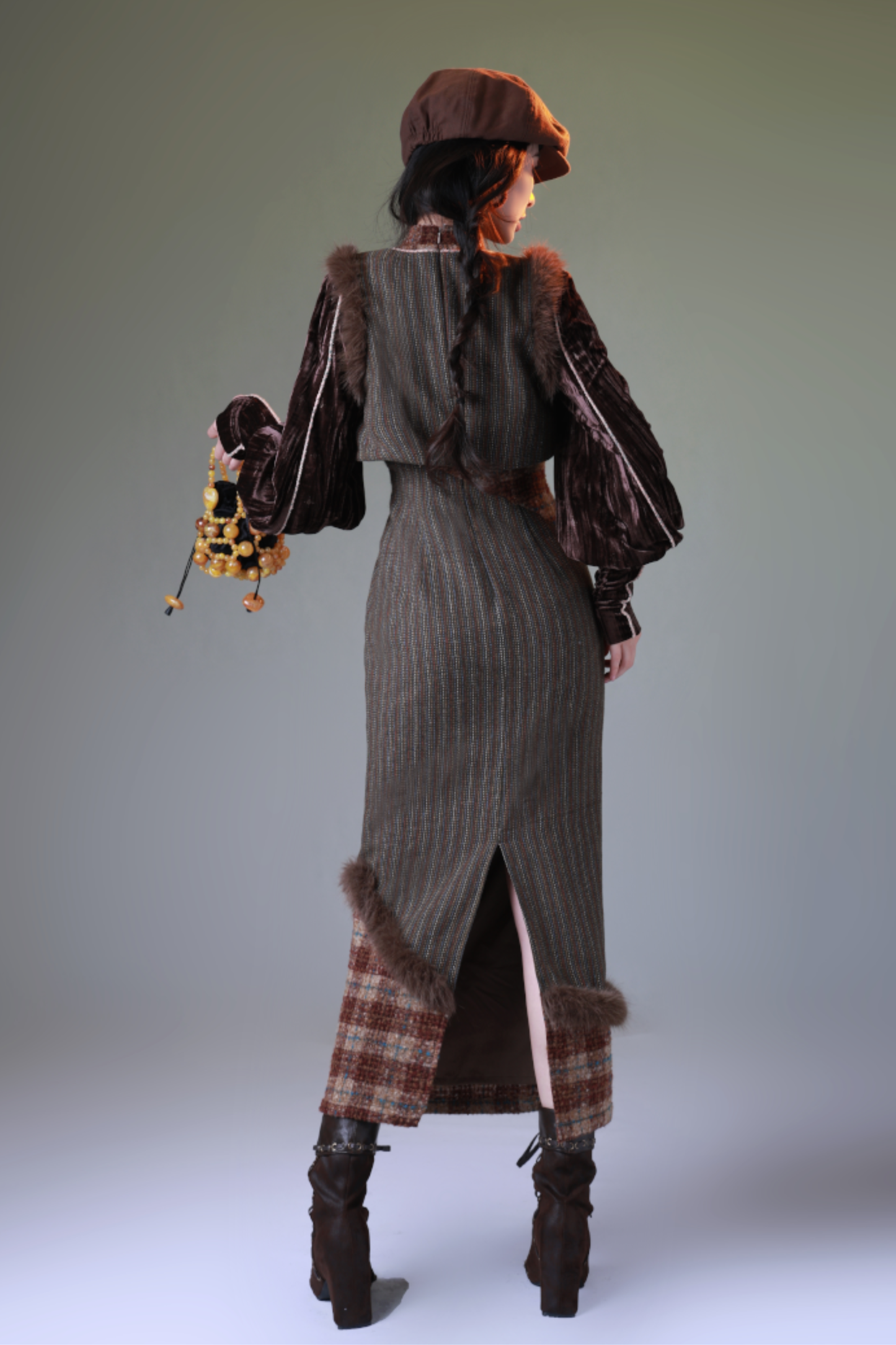 Plaid Retro Girly Long Dress