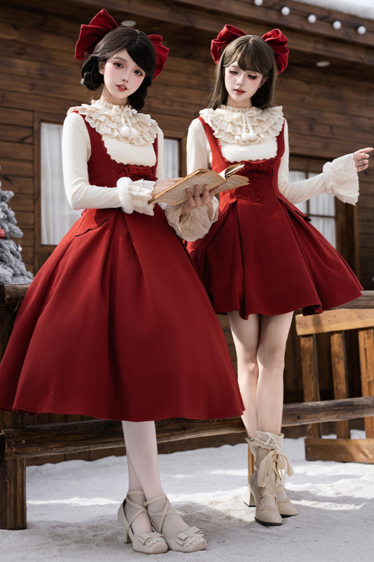 Velvet Rose Suspender Dress + Top + Bow