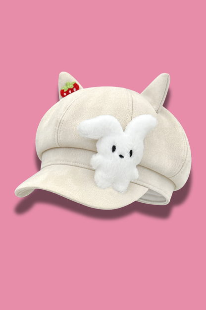 Pink Cat Ear Beret