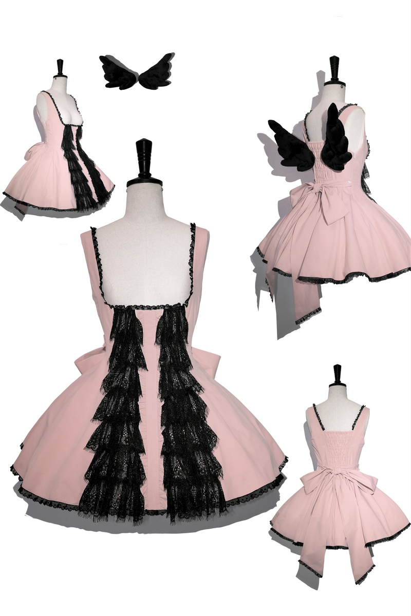Little Angel Dark Gothic Lace Dress