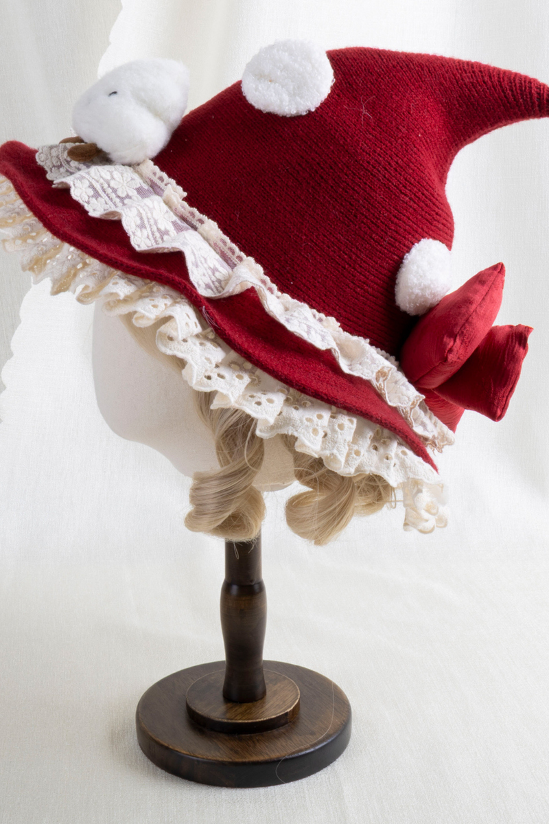 Dark Red Lolita Hat