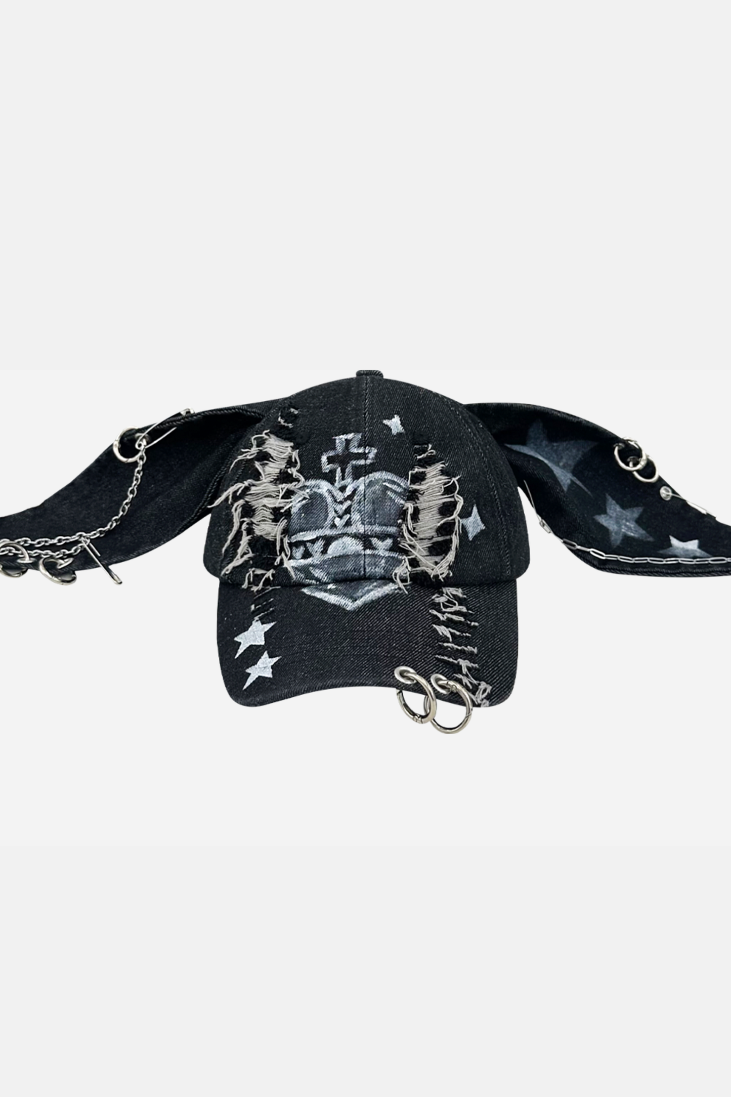 Dark Graffiti Denim Baseball Cap