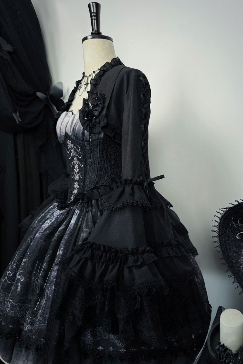 Gothic Lolita Jumper Skirt + Jacket + Skirt + Shirt + Corset + Accessories