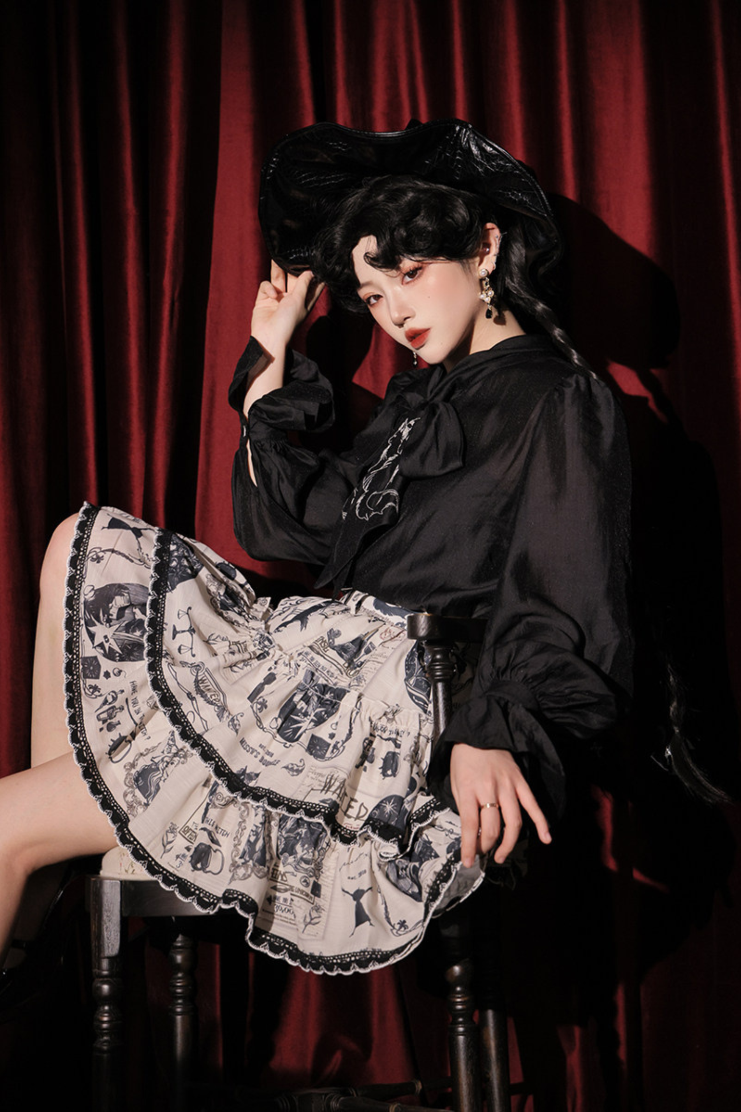 Chiffon Dark Shirt