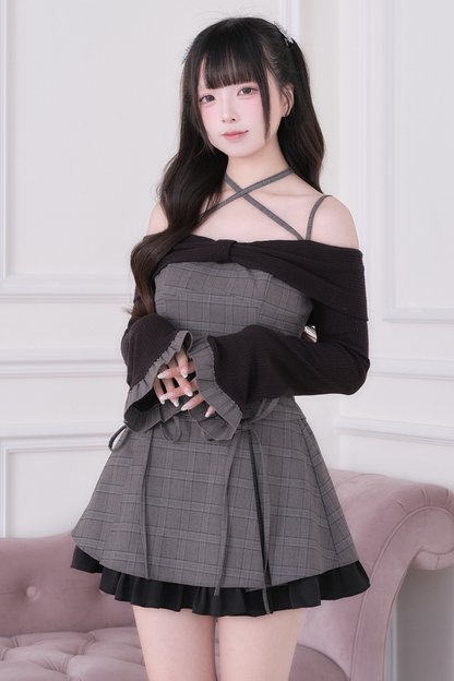 Plaid Sweet Top + Short Skirt