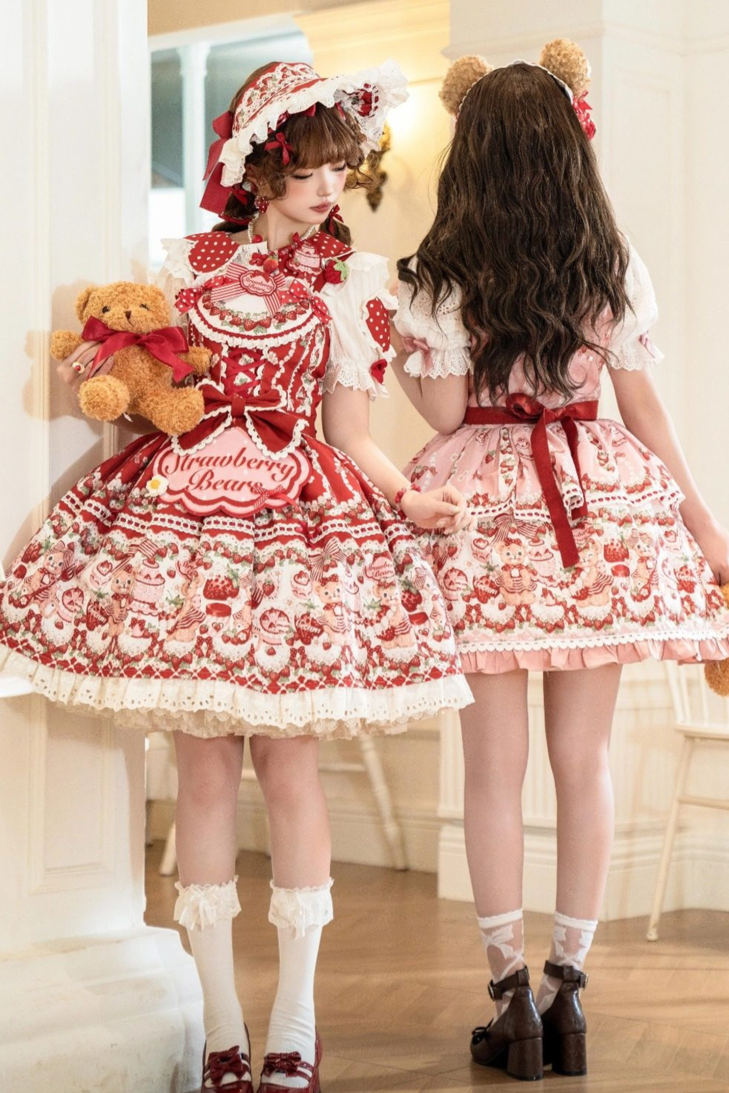 Bear Strawberry Field Lolita Jsk + Shirt