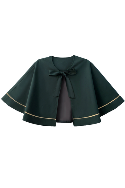 [pre-order] Retro Academia Jumper Skirt + Striped Shirt + Hooded Cape + Short Jacket + Collar + Brooch