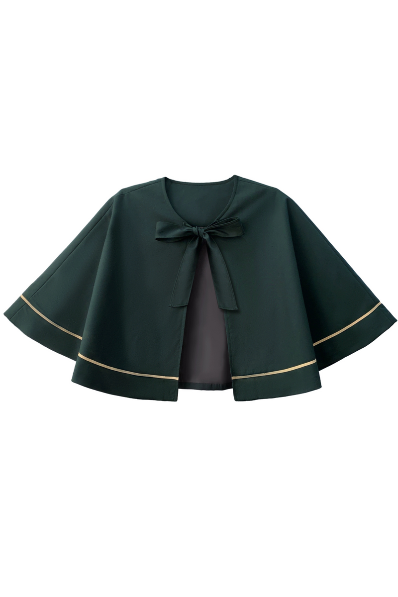 [pre-order] Retro Academia Jumper Skirt + Striped Shirt + Hooded Cape + Short Jacket + Collar + Brooch