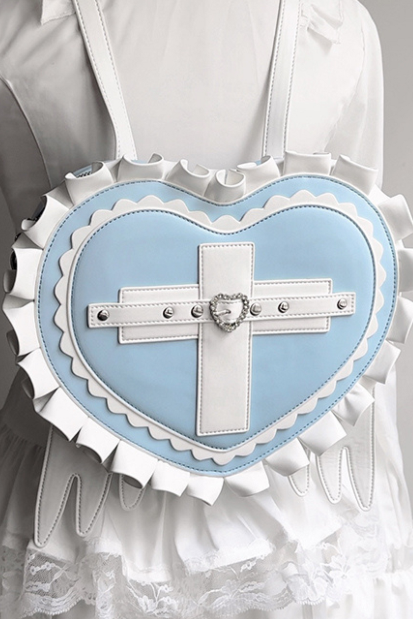 Ruffled Subculture Heart Bag
