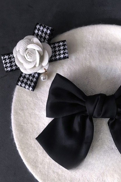Gothic Velvet Bow Beret