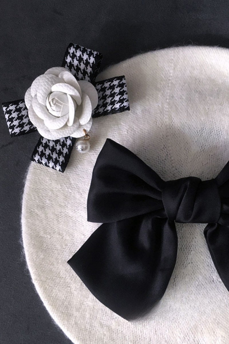 Gothic Velvet Bow Beret