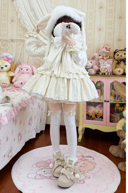 [pre-order] Ribbon Snow Girly Boots