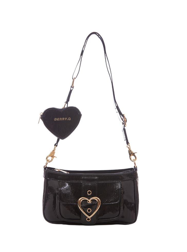 Heart Ring Belt One Shoulder Crocodile Bag