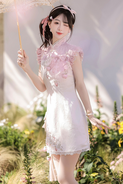Strawberry Sweet Chinese-style Sleeveless Dress
