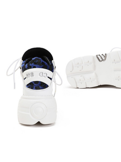 White Leopard Cool & Dark Power Sole Sneakers