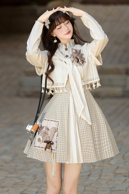 Retro Island Plaid Dress + Outerwear