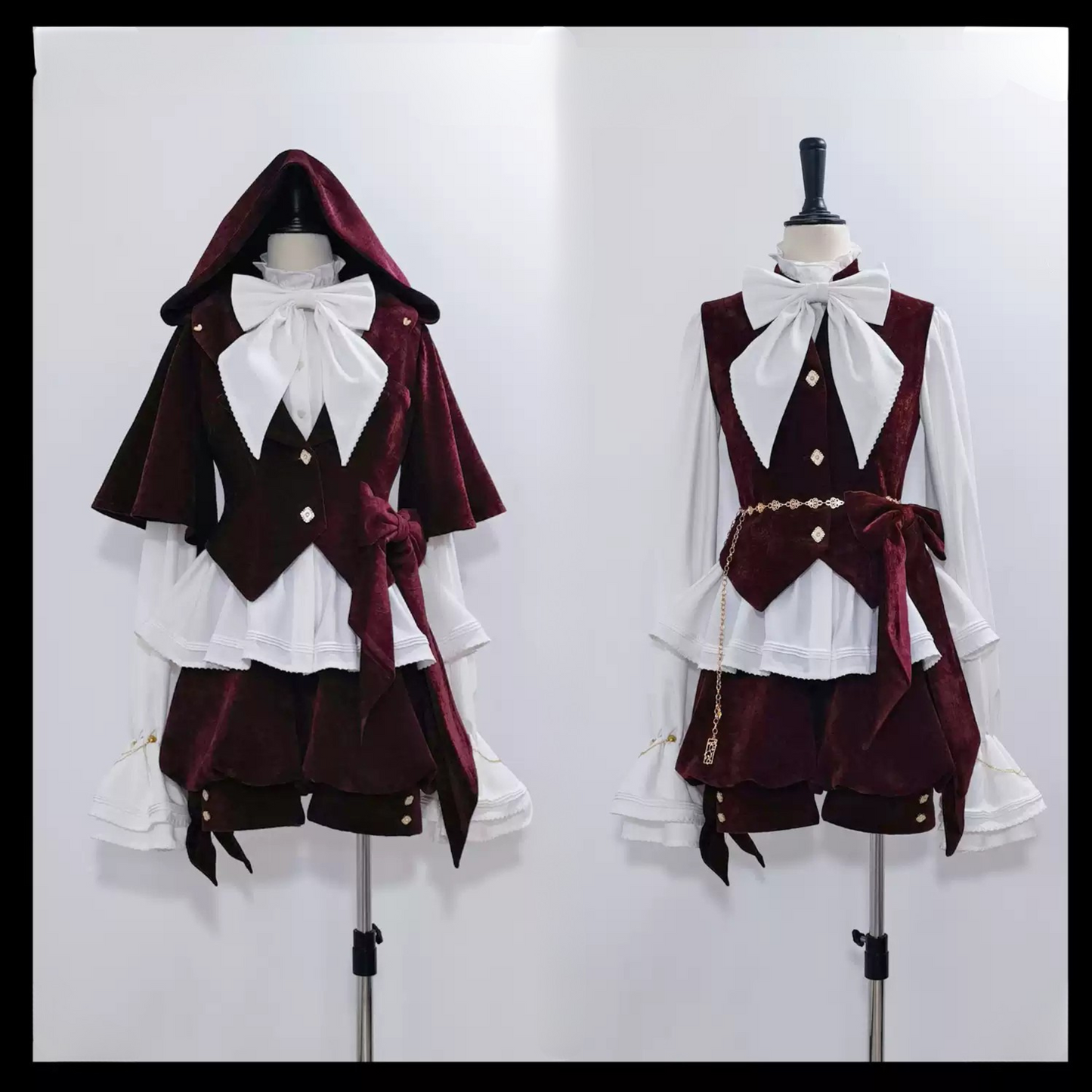 Hunting Rabbit Retro Red Bunny Ear Jacket + Vest + Shorts