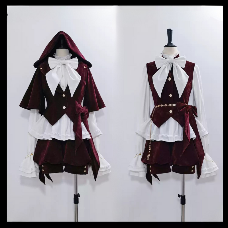 Hunting Rabbit Retro Red Bunny Ear Jacket + Vest + Shorts