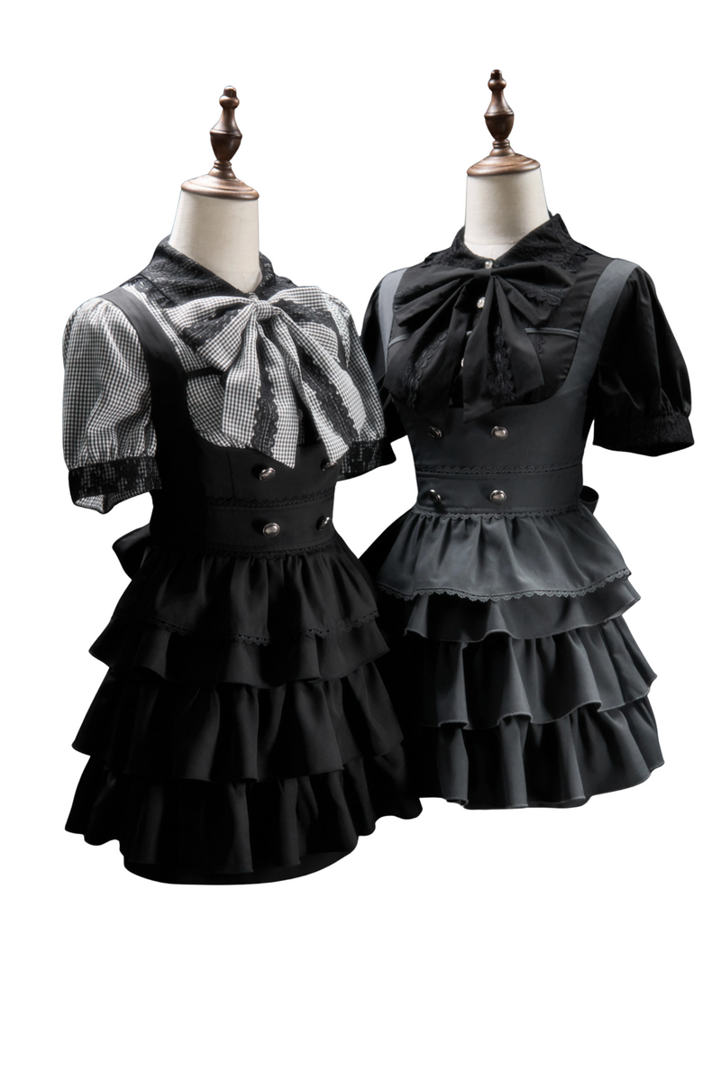 [pre-order] Lace Ribbon Shirt + Sass Dress 2way Sweet & Spicy