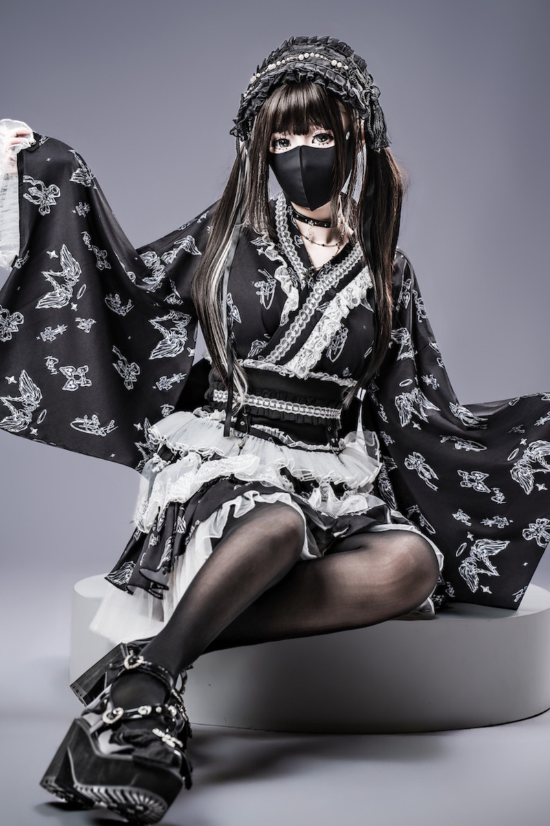 Galaxy Dark Lace Dark Kawaii Yukata