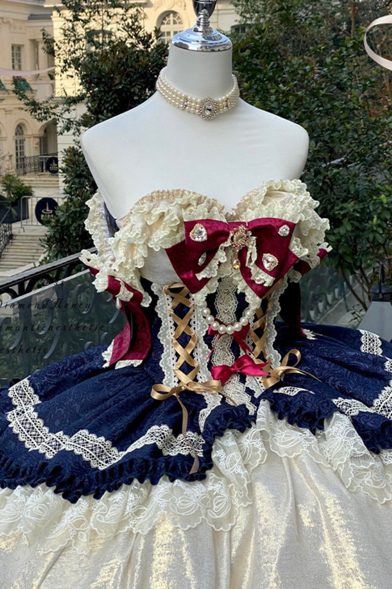 Snow White Lolita Dress + Big Ribbon