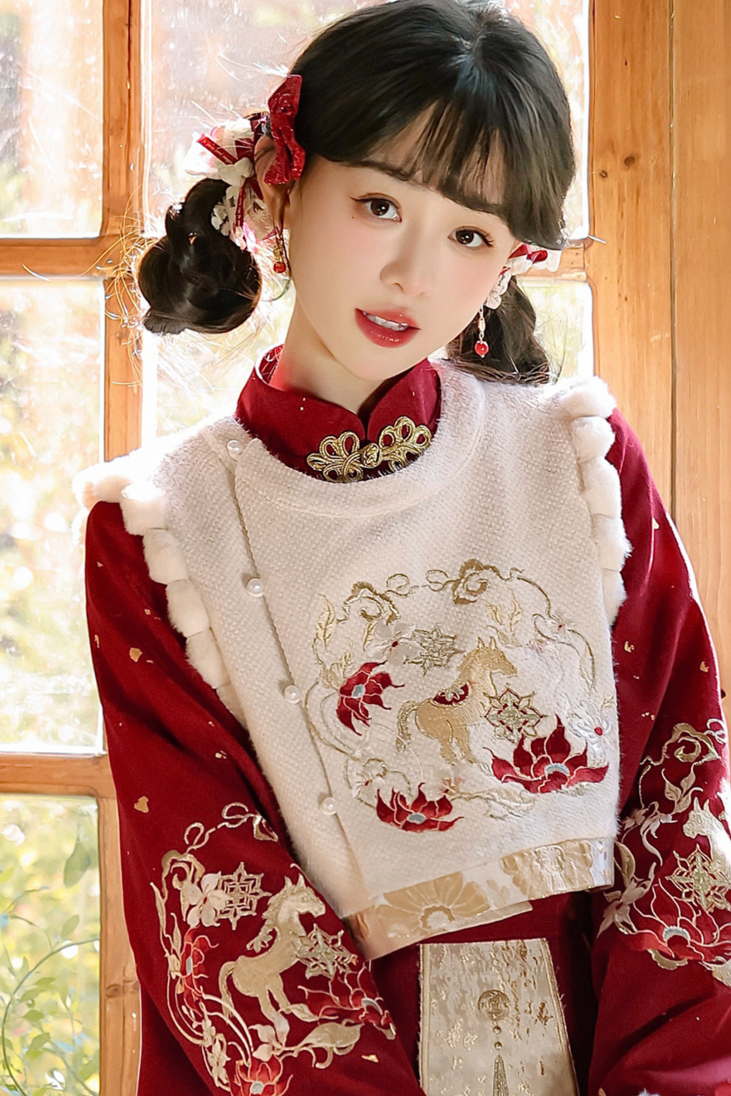 Chinese Lolita Red Dress Set