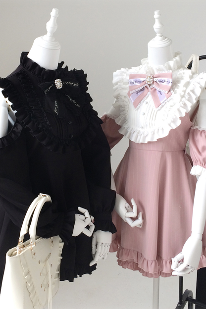 Rose Princess Off-the-shoulder Ruffle Ribbon Top