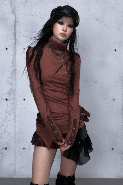 Retro Asymmetric Knit Sweater