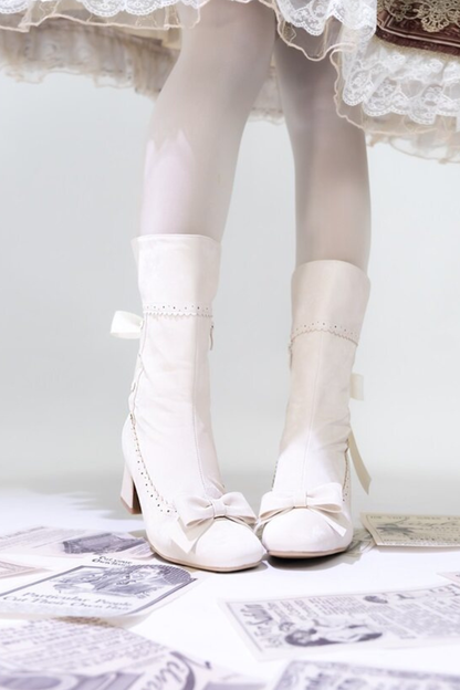 Retro Sweet Ribbon Lolita Short Boots