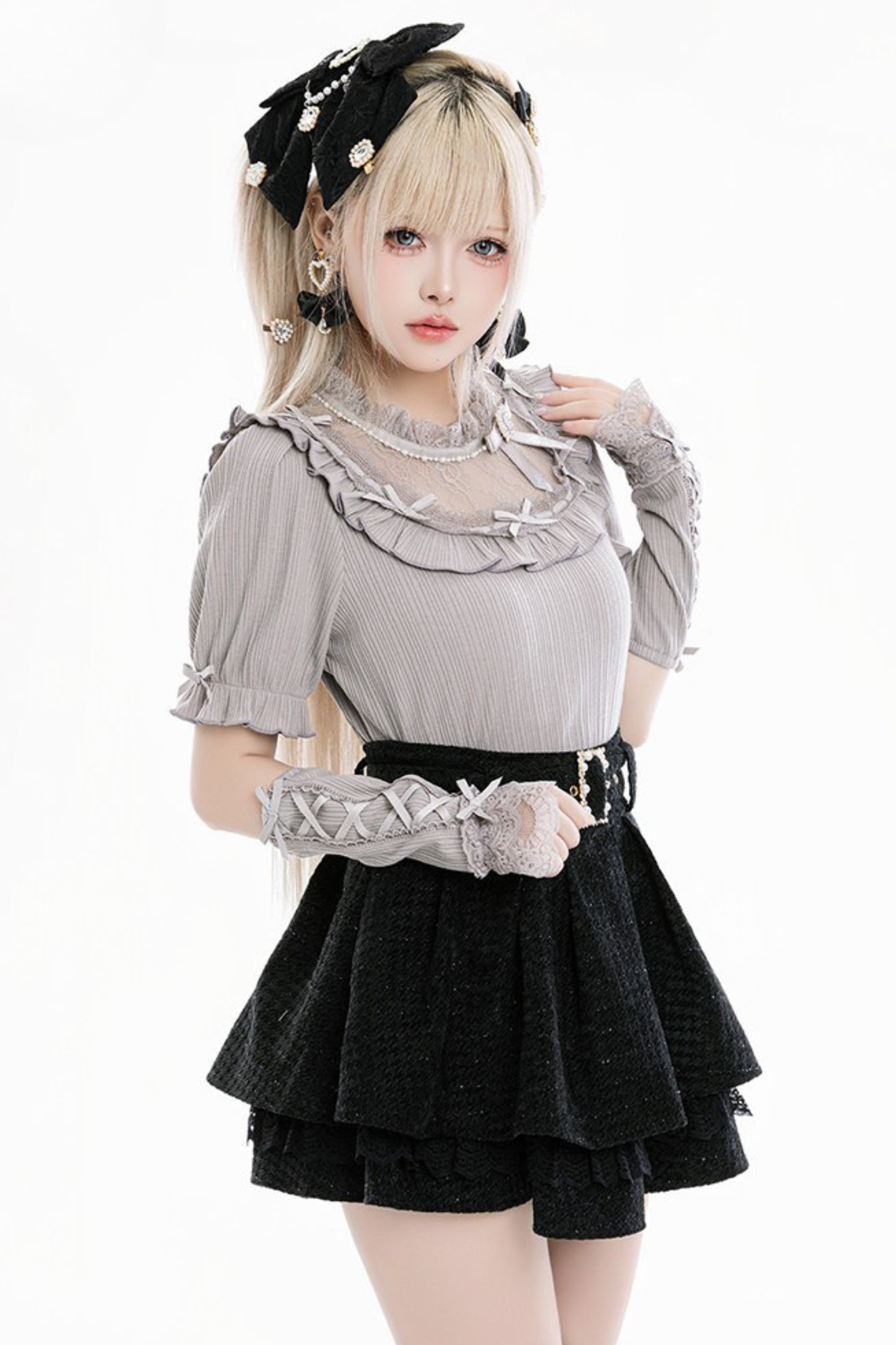 Sweet Cream Knit Top + Arm Warmers