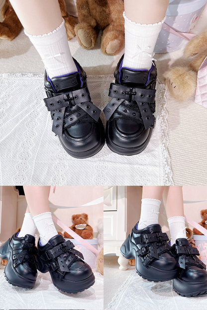 Ribbon Subculture Platform Shoes