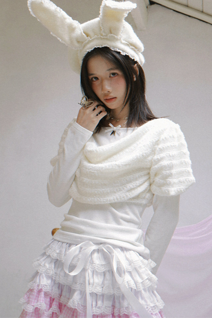 Draped Collar Whip Top