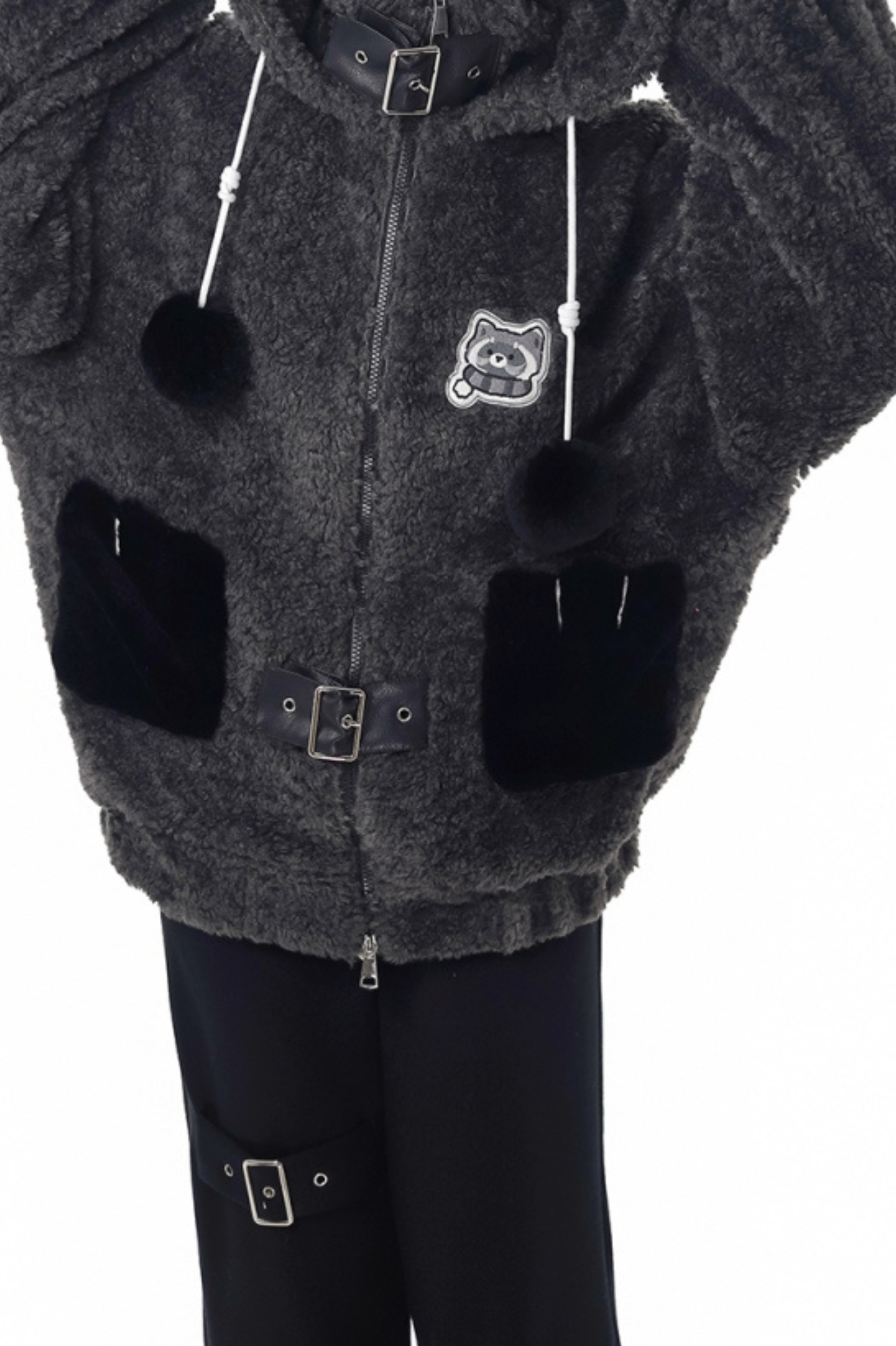 Raccoon Fur Jacket + Sweatshirt + Skirt + Pants + Leg Sleeve