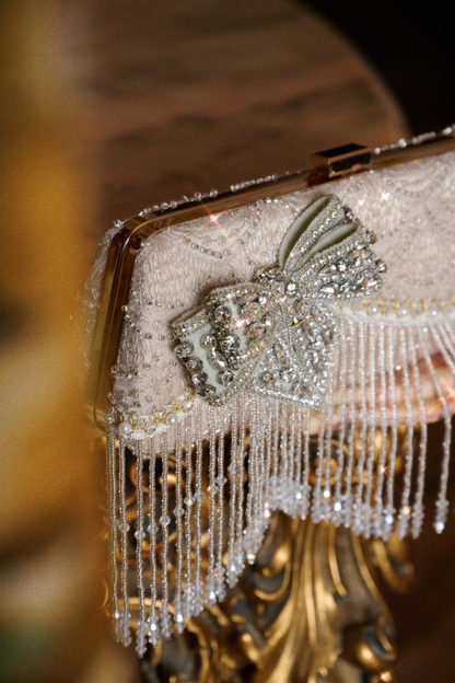 Diamond Ribbon Clutch Bag