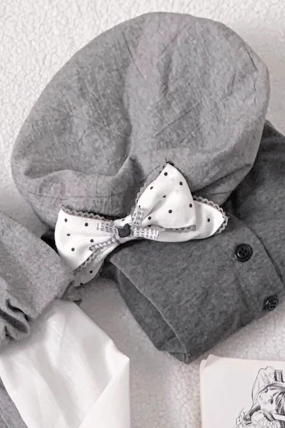 Sweet Flared Coat + Skirt + Shirt + Beret