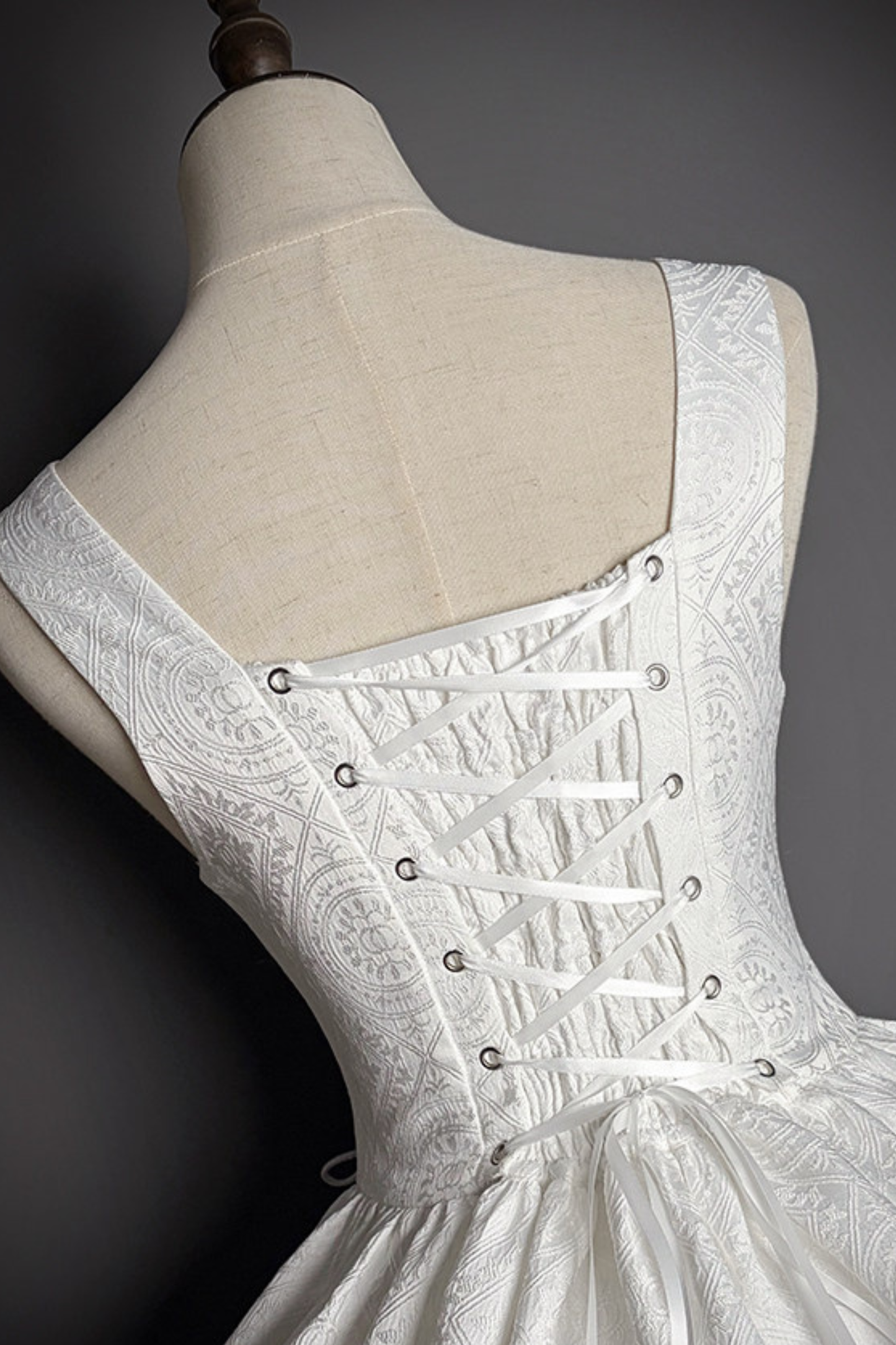 [pre-order Deadline: April 23] Dawnbreaker Gothic Jacquard Military Bustier Suspender Dress