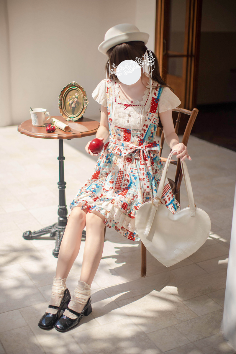 [pre-order] Retro Pop Vest Skirt + Shirt