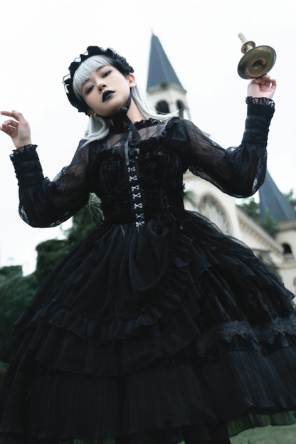 Gothic Doll Lolita Dress + Short Jacket