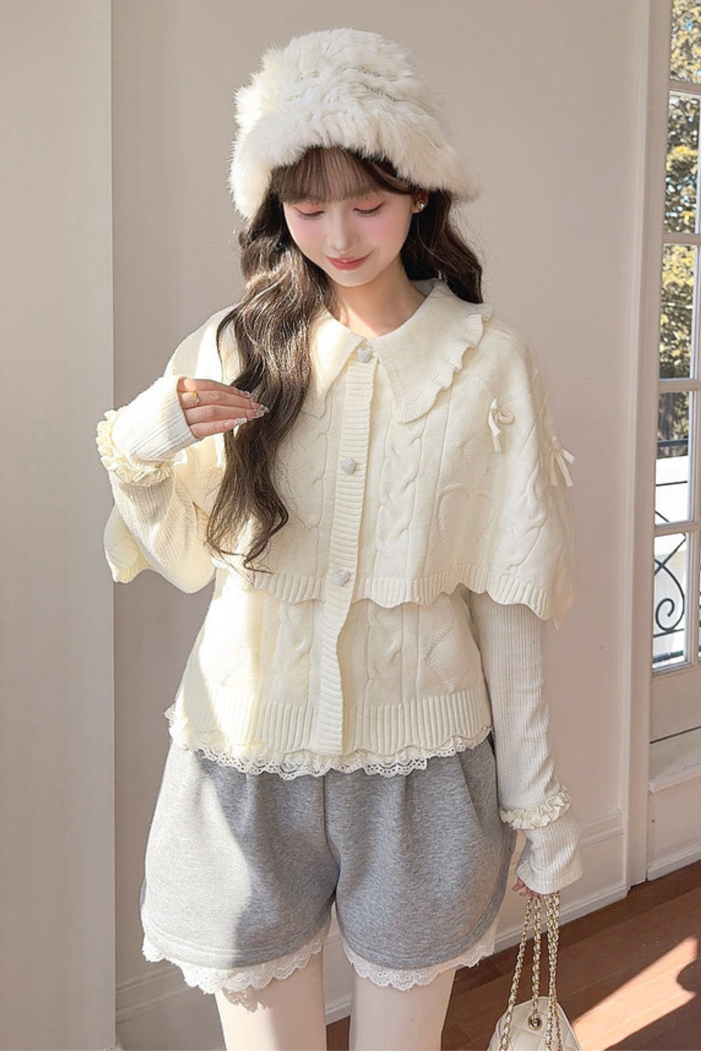 Girly Loose Lapel Sweater