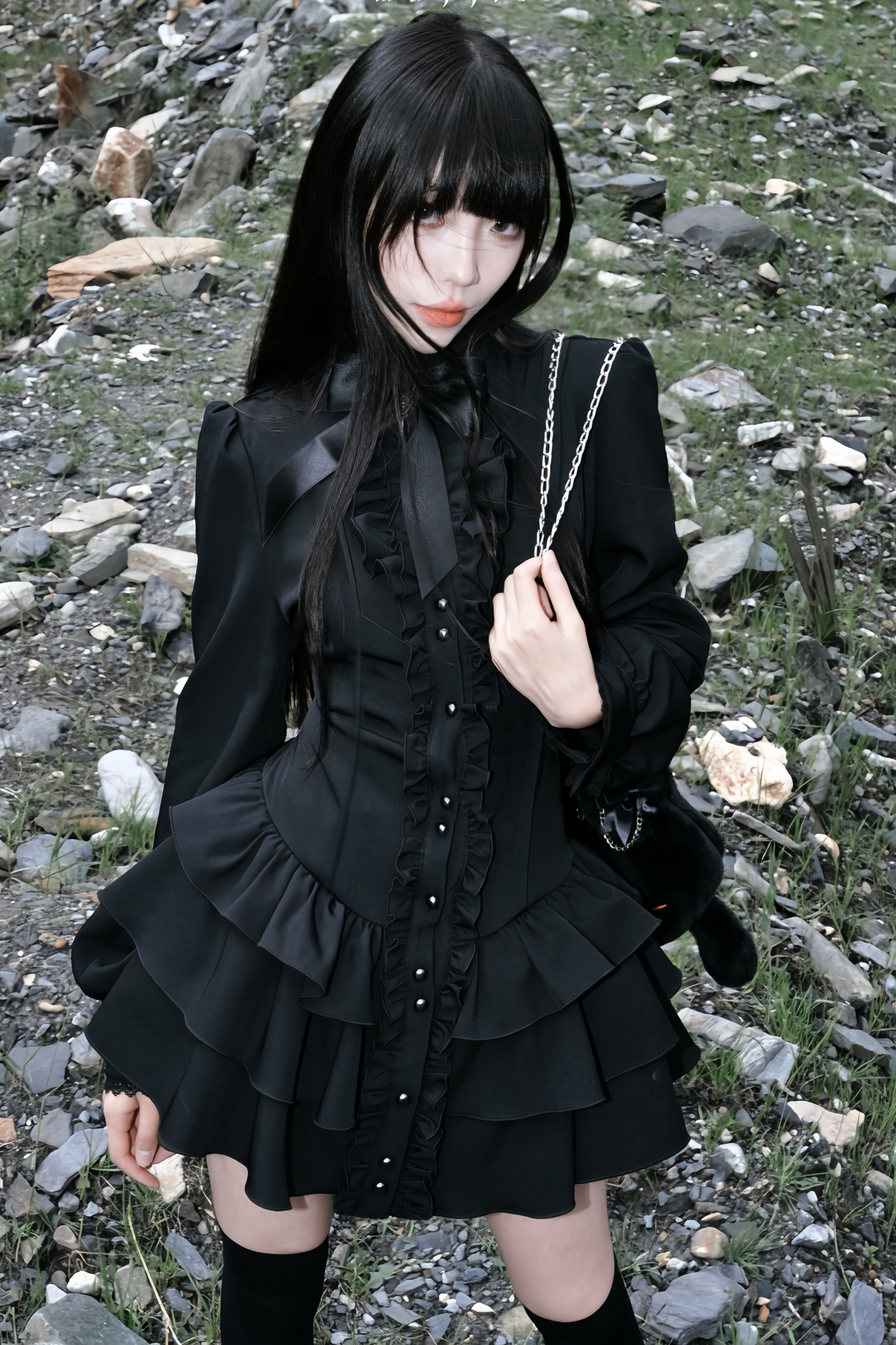 Night Visit Gothic Retro Dress