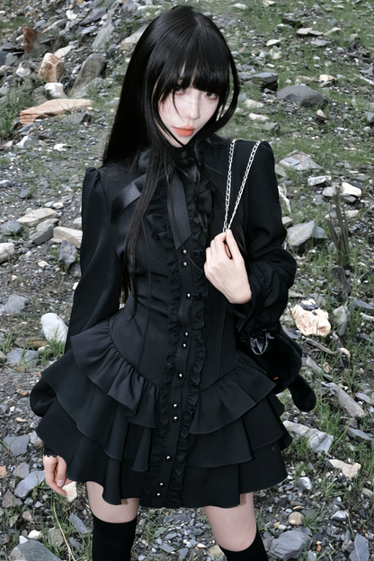 Night Visit Gothic Retro Dress