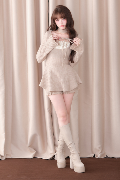 Ribbed Knit Dress + Shorts